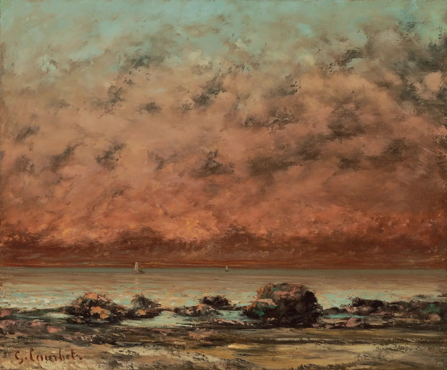 Die schwarzen Felsen von Trouville - Gustave Courbet