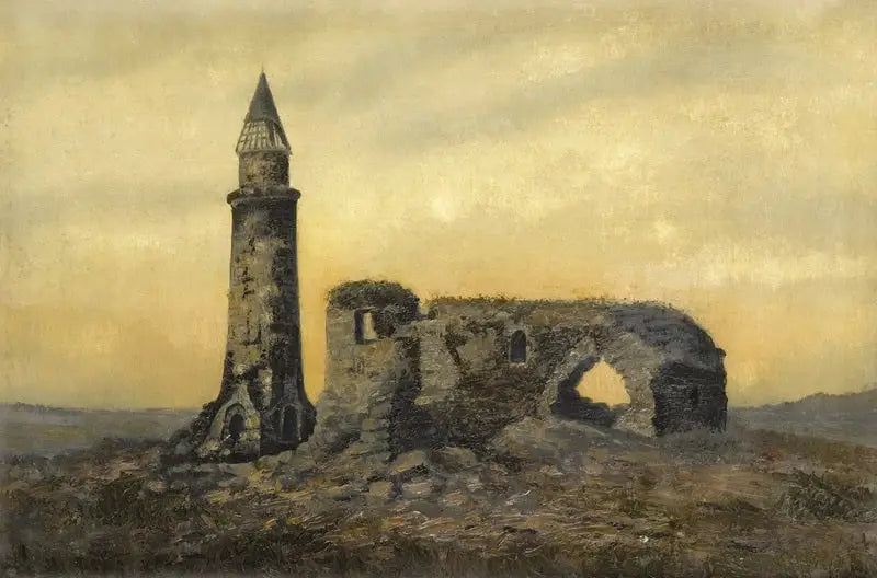 Die Ruinen des Grabes des Khans und des kleinen Minaretts in Bulgarien - Ivan Chichkine