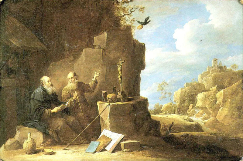 Die Heiligen Paulus und Antonius - David Teniers der Jüngere