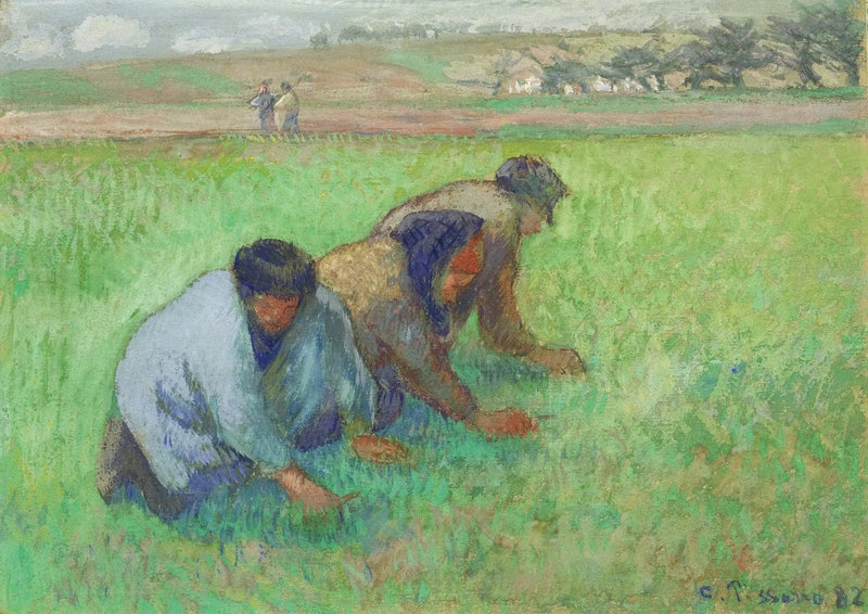Die Sarclers - Camille Pissarro