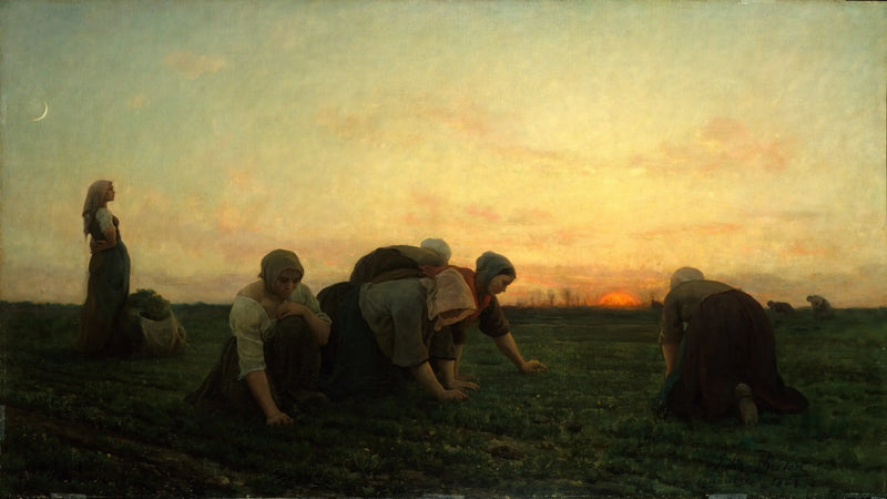 Die Eggenarbeiterinnen - Jules Breton