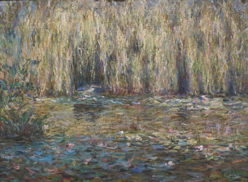 Die weinenden Weiden auf dem Teich mit Seerosen in Giverny - Blanche Hoschédé Monet