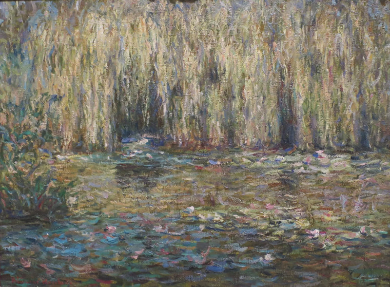 Die weinenden Weiden auf dem Teich mit Seerosen in Giverny - Blanche Hoschédé Monet