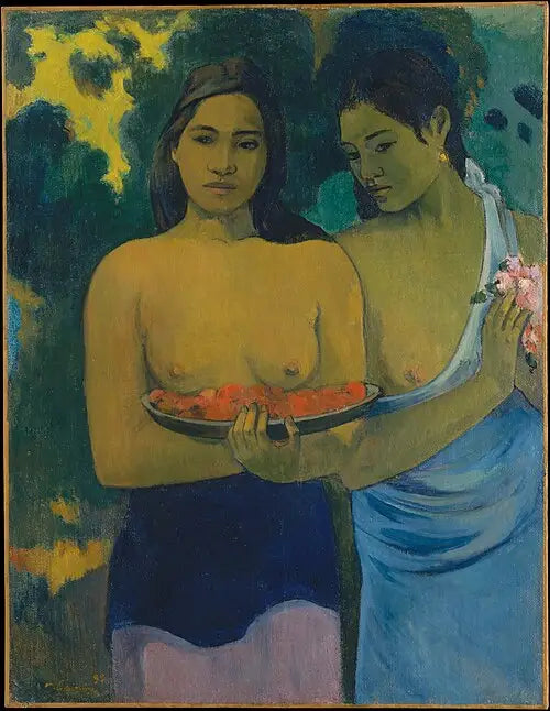 Die Brüste mit roten Blumen - Paul Gauguin