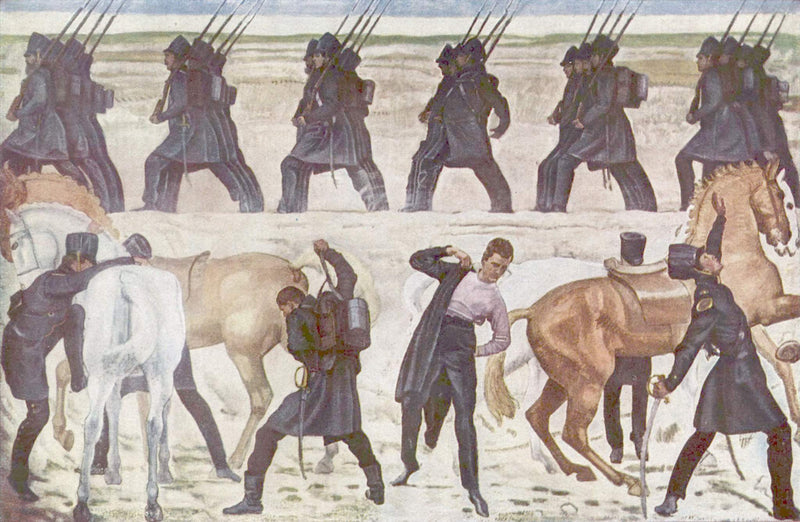 Die Soldaten bereiten sich vor - Ferdinand Hodler