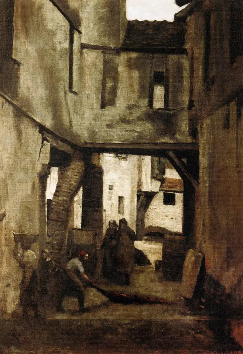 Die Gerbereien von Mantes - Jean-Baptiste Camille Corot