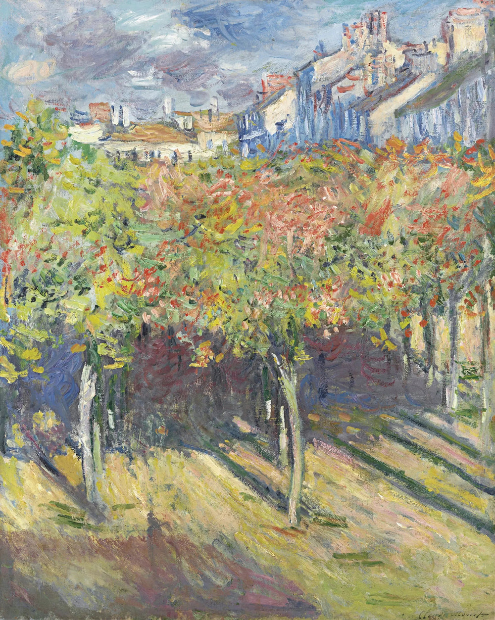 Les Tilleuls à Poissy - Claude Monet image 1 copie peinte à la main à l’huile