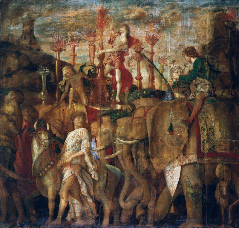 Die Triumphe Cäsars: 5. Die Elefanten - Andrea Mantegna