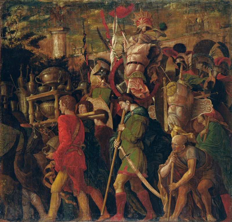 Die Triumphe Caesars: 6. Die Korsettträger - Andrea Mantegna
