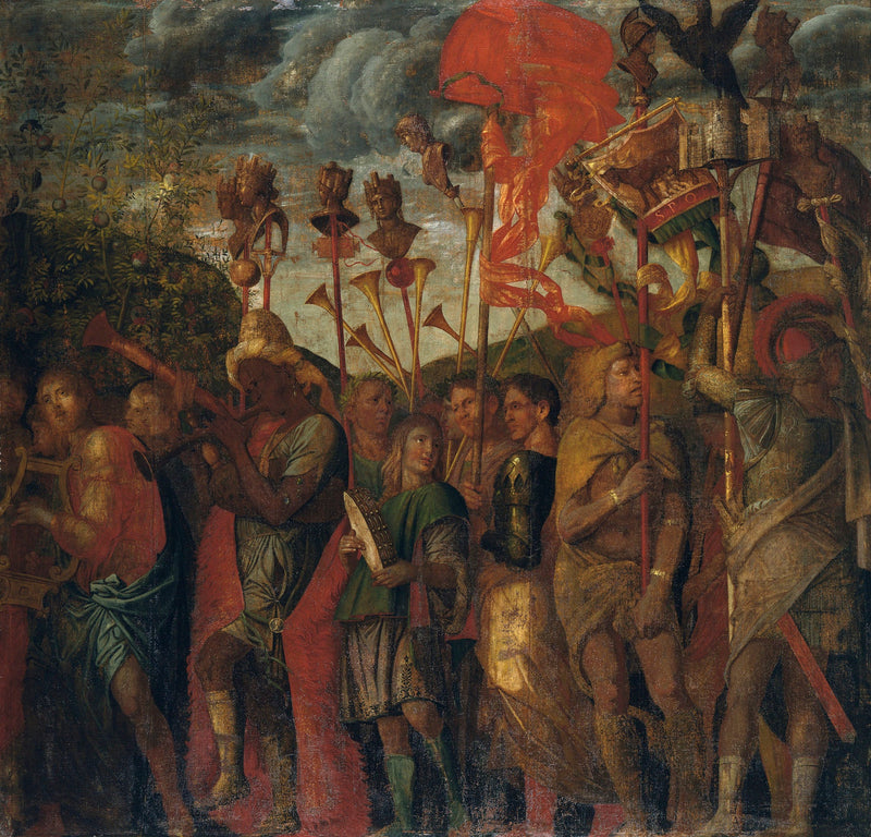 Die Triumphe Cäsars: 8. Die Musiker - Andrea Mantegna