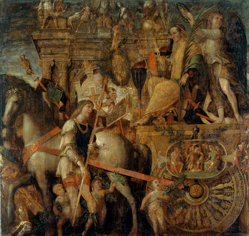 Die Triumphe Cäsars: 9. Cäsar auf seinem Wagen - Andrea Mantegna