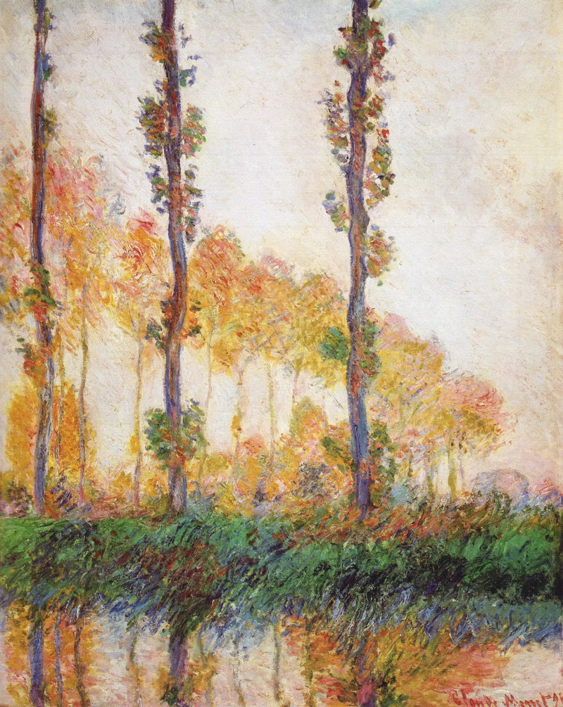 Die drei Bäume, Herbst - Claude Monet