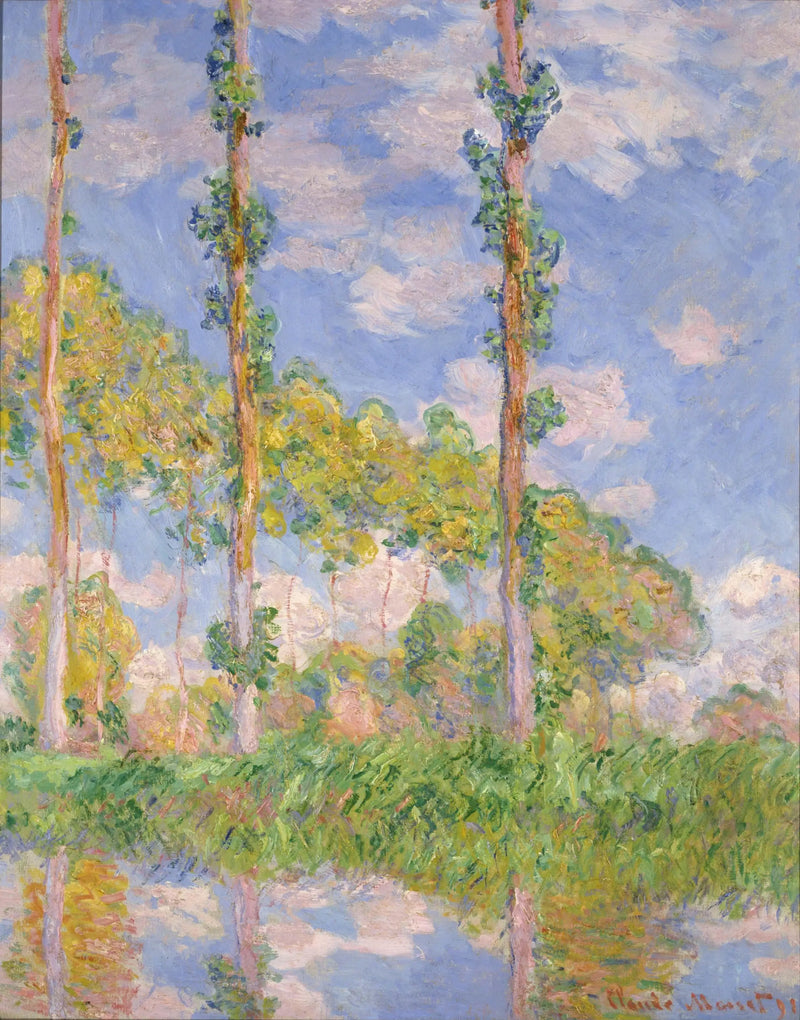 Die drei Bäume, Sommer - Claude Monet