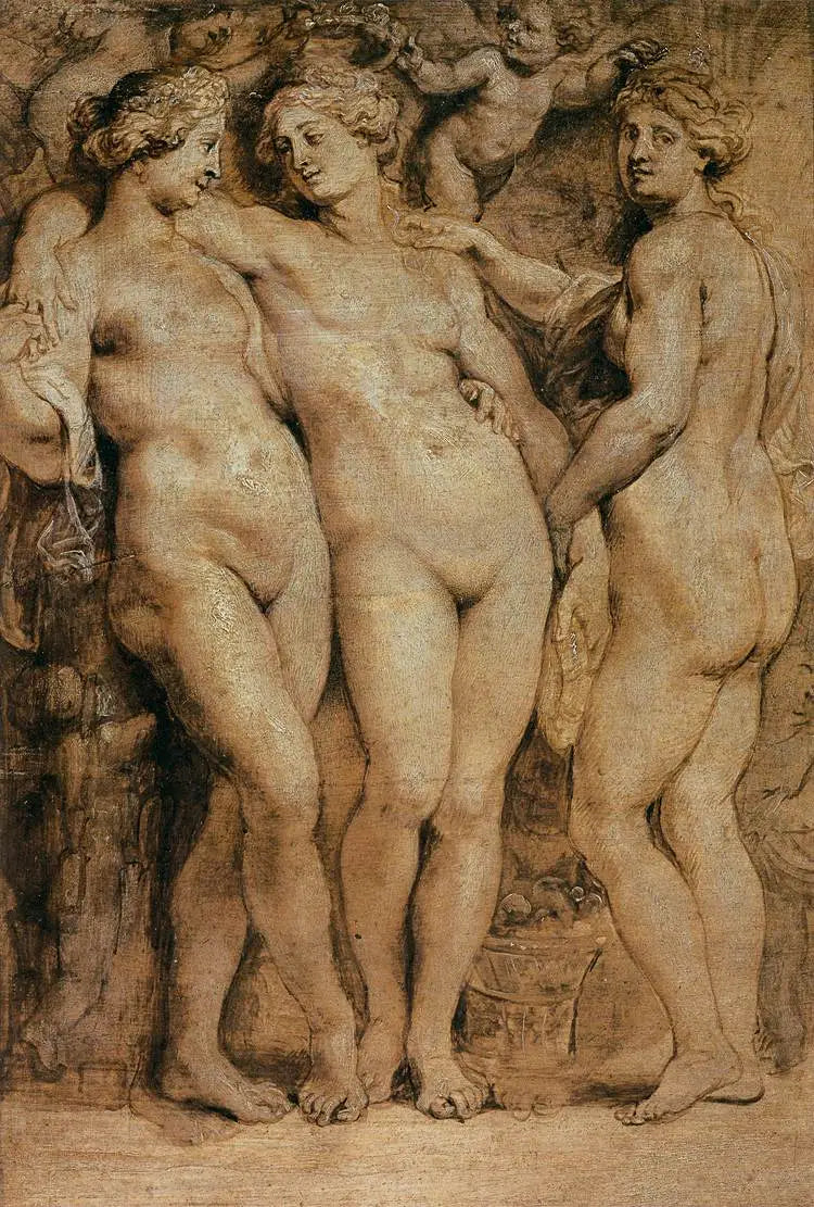 Les Trois Grâces - Peter Paul Rubens image 1 copie peinte à la main à l’huile