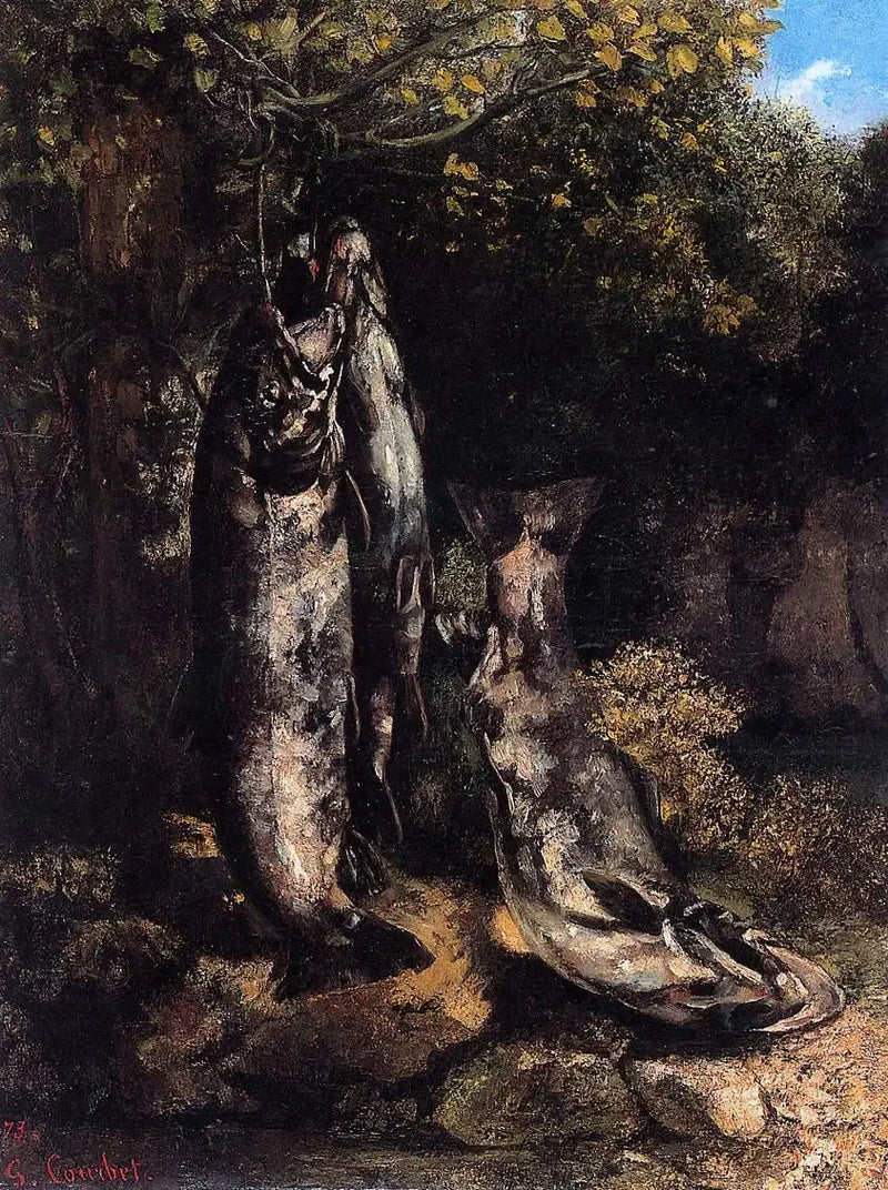 Die drei Forellen der Loue - Gustave Courbet