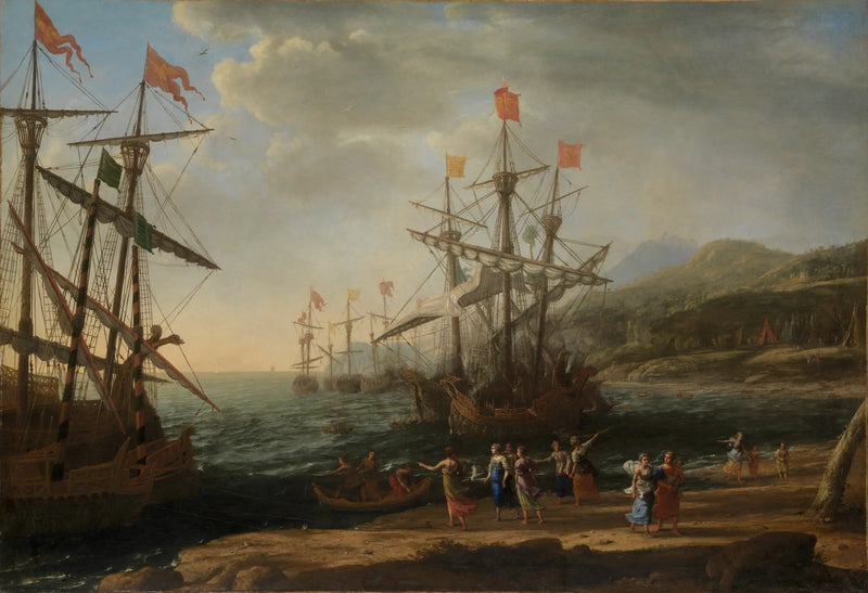 Die Trojanerinnen legen ihre Flotte in Brand - Claude Lorrain