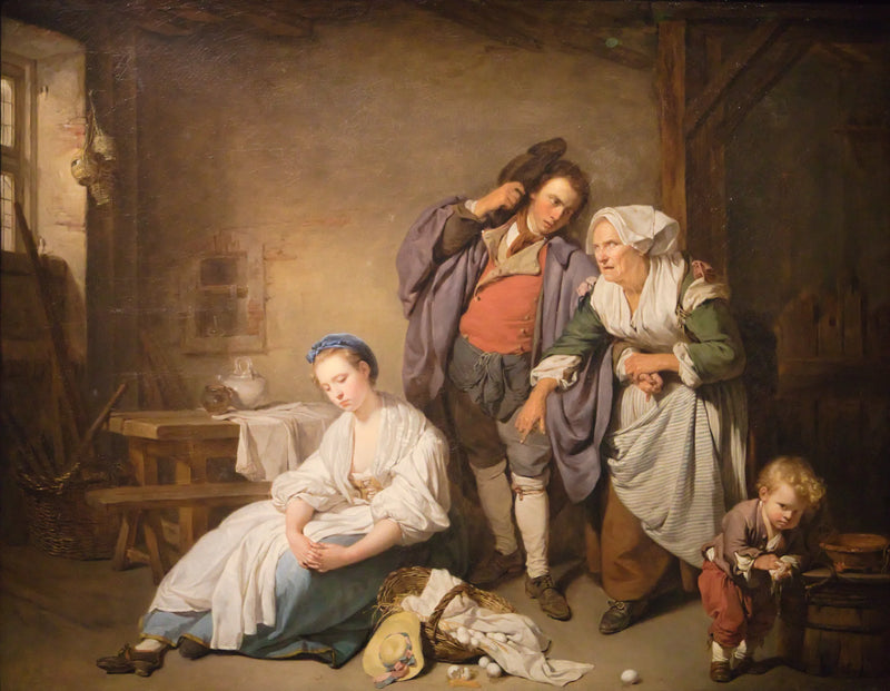 Die zerbrochenen Eier - Jean-Baptiste Greuze