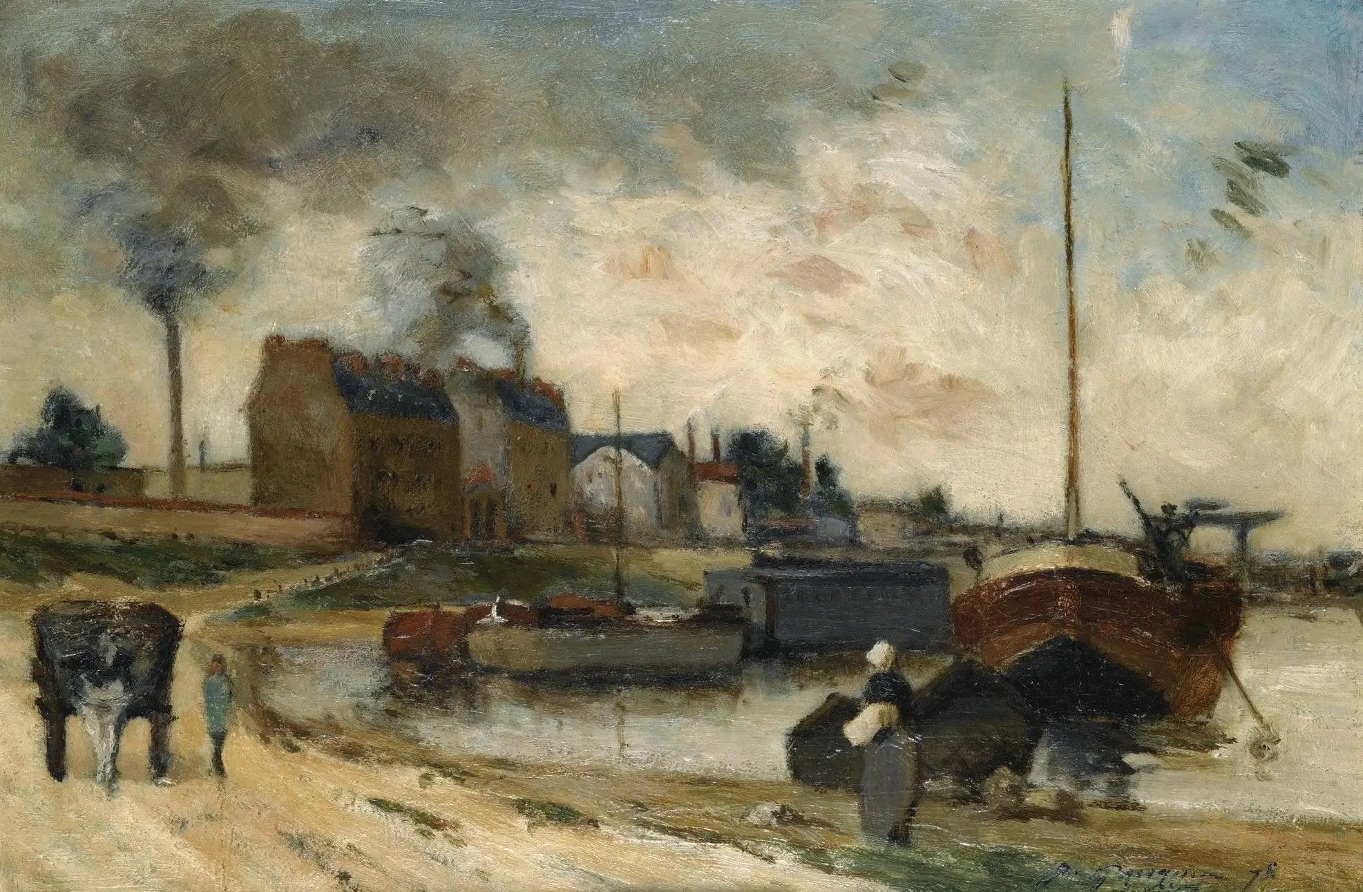 Les Usines Cail et le quai de Grenelle - Paul Gauguin image 1 copie peinte à la main à l’huile