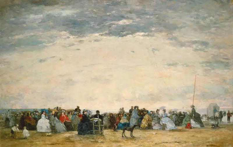 Die Urlauber am Strand von Trouville - Eugène Boudin