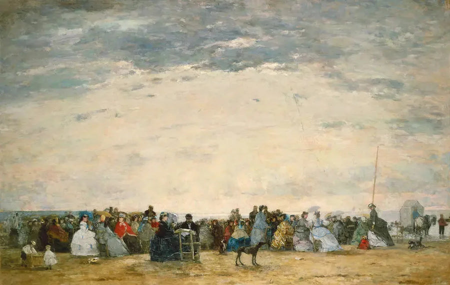 Die Urlauber am Strand von Trouville - Eugène Boudin