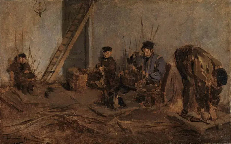 Die Korbflechter (Les Vanniers) - Max Liebermann