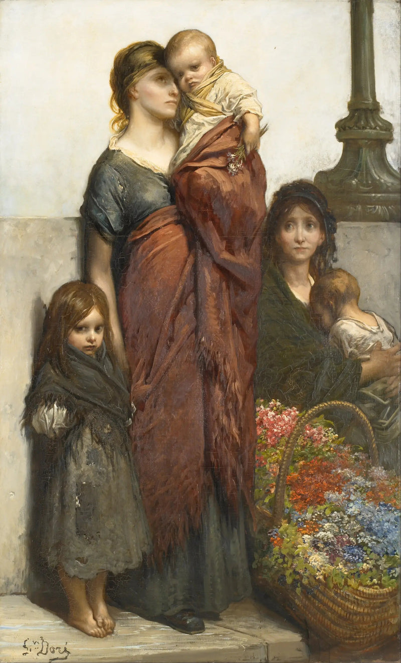 Die Blumenverkäufer von London - Gustave Doré