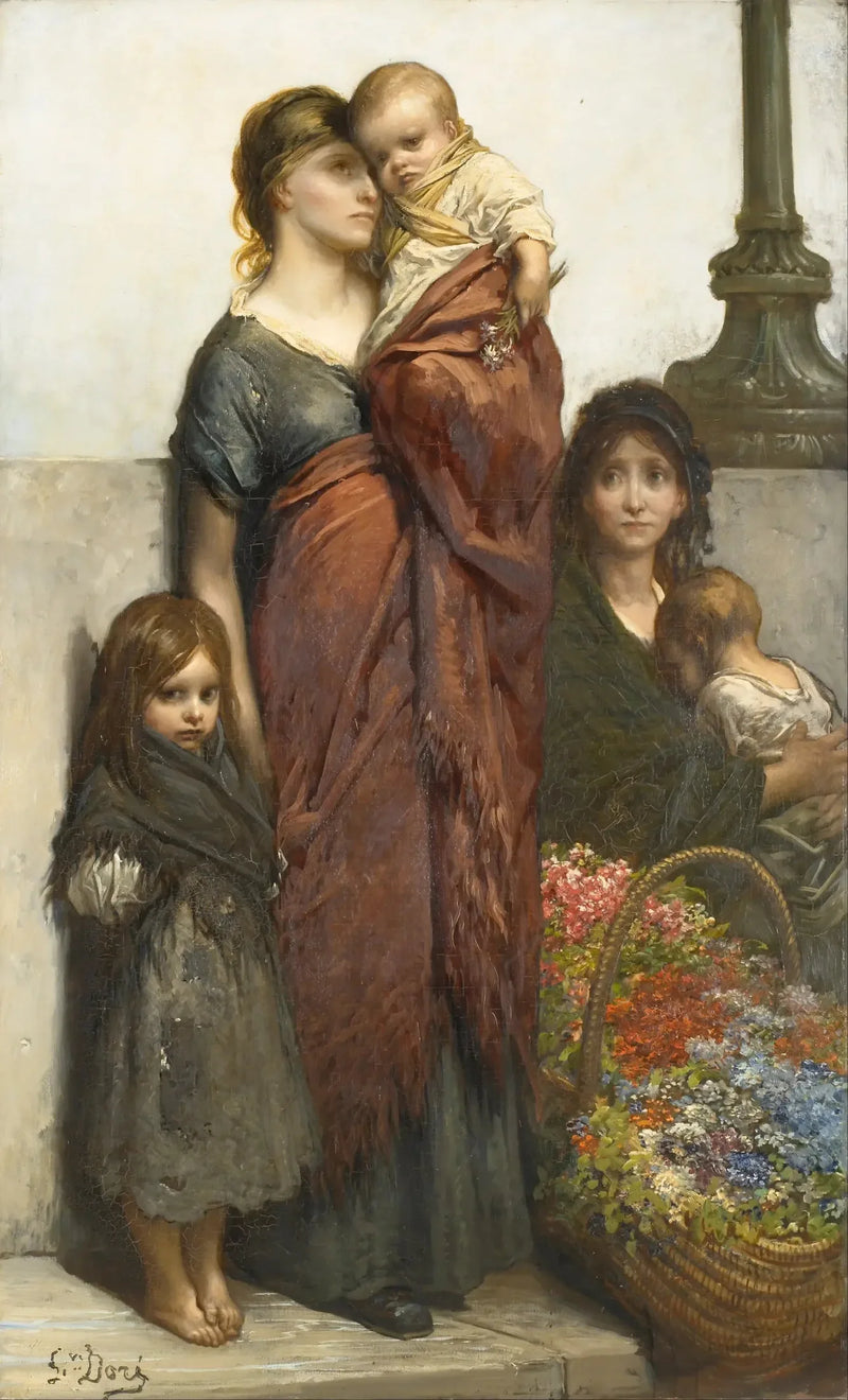 Die Blumenverkäufer von London - Gustave Doré