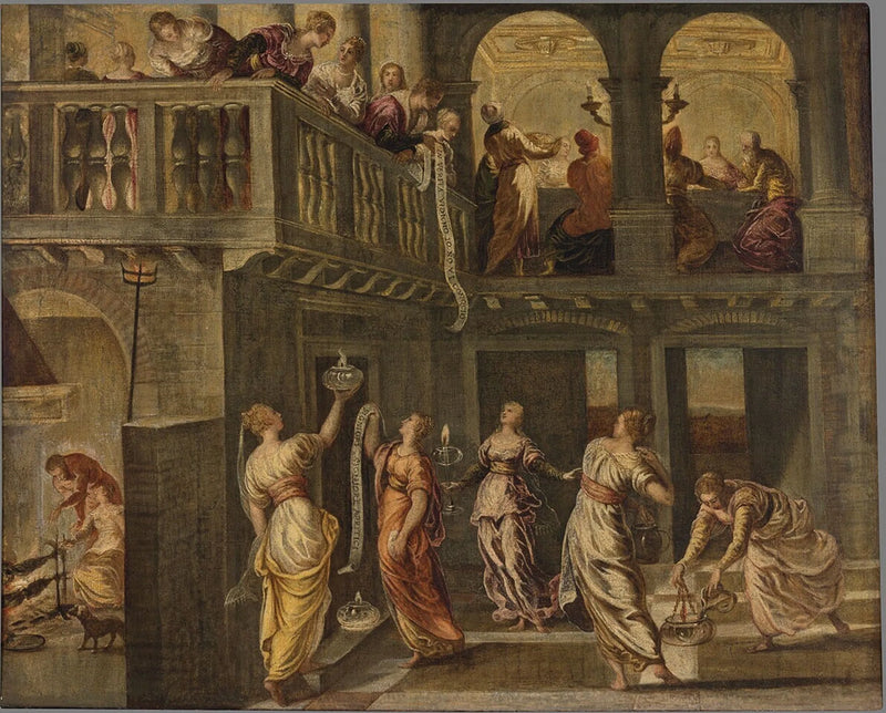 Die weise Jungfrauen und die törichten Jungfrauen - Jacopo Tintoretto