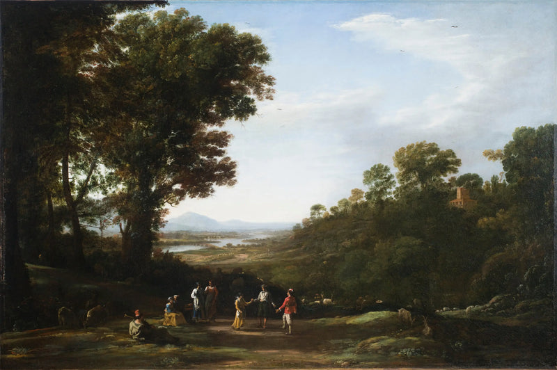 Die Dorfbewohner tanzen - Claude Lorrain