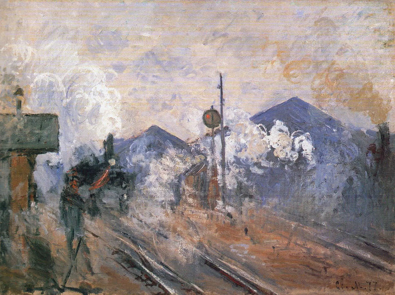 Die Gleise am Ausgang des Bahnhofs Saint-Lazare - Claude Monet