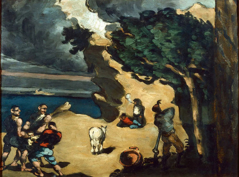 Die Diebe und der Esel - Paul Cézanne
