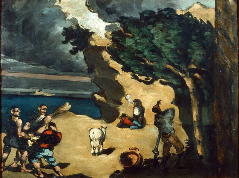 Die Diebe und der Esel - Paul Cézanne