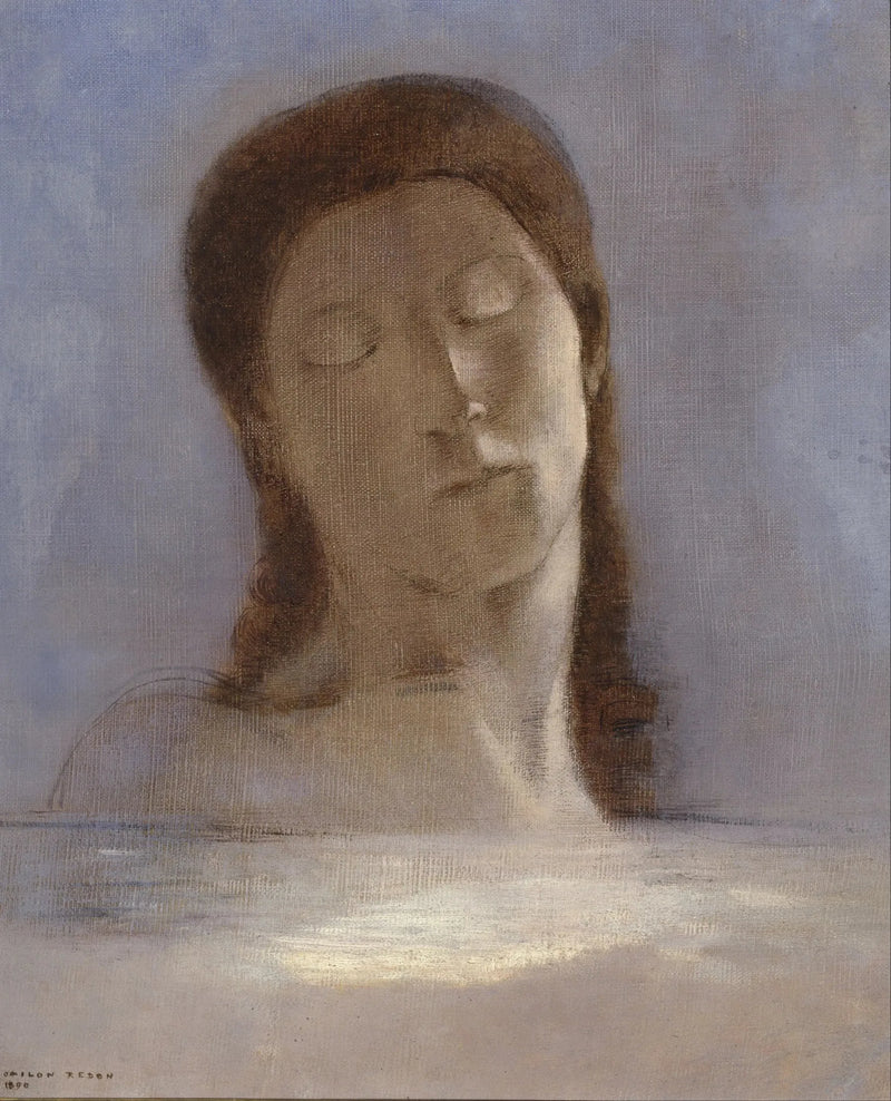 Geschlossene Augen - Odilon Redon