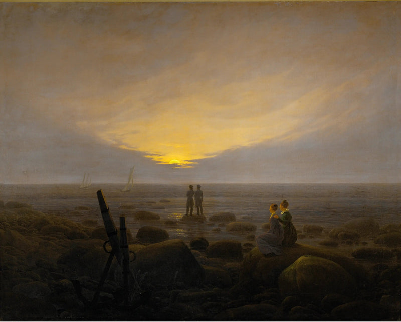 Mondaufgang über dem Meer - Caspar David Friedrich
