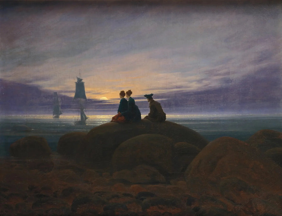 Mondaufgang über dem Meer - Caspar David Friedrich