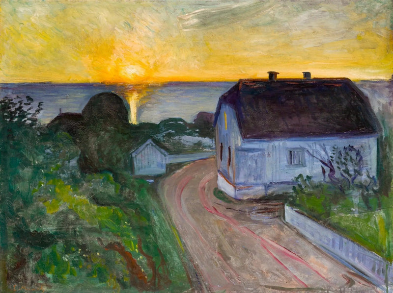 Sonnenaufgang in Åsgårdstrand - Edvard Munch