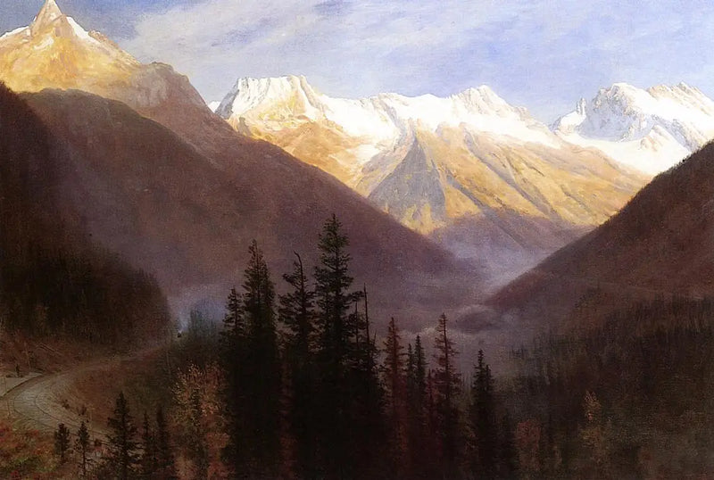 Sonnenaufgang am Glacier Station - Albert Bierstadt