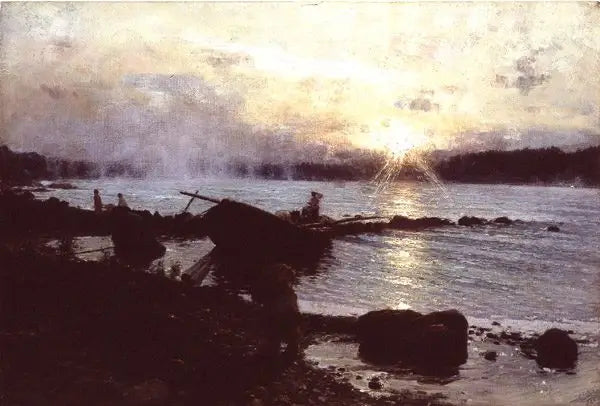 Sonnenaufgang über der West-Dvina - Ilya Repin