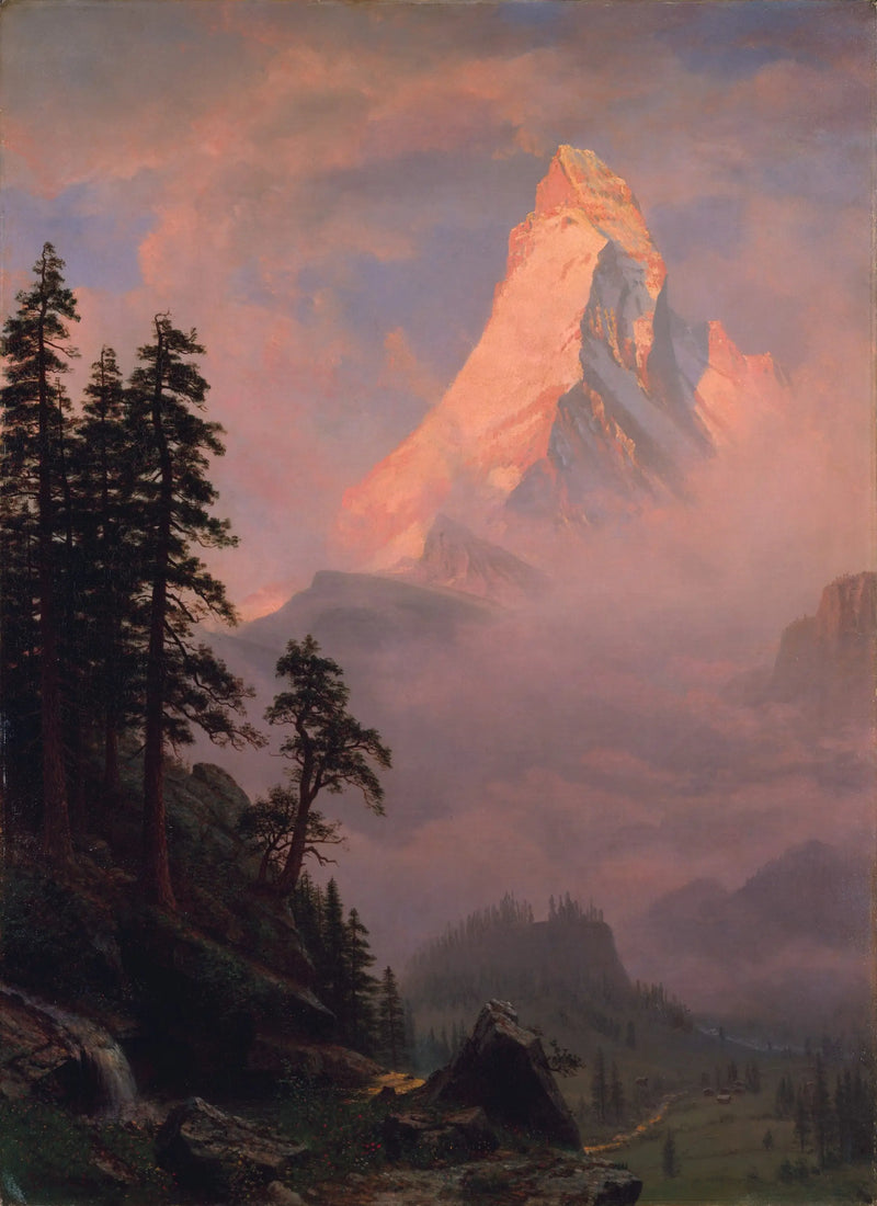 Sonnenaufgang über dem Matterhorn - Albert Bierstadt