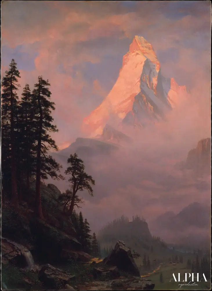 Lever de soleil sur le Cervin - Albert Bierstadt - Reproductions de tableaux et peintures haut de gamme