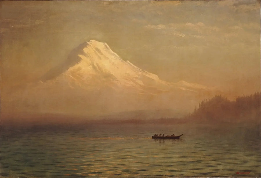 Sonnenaufgang über dem Mount Tacoma - Albert Bierstadt