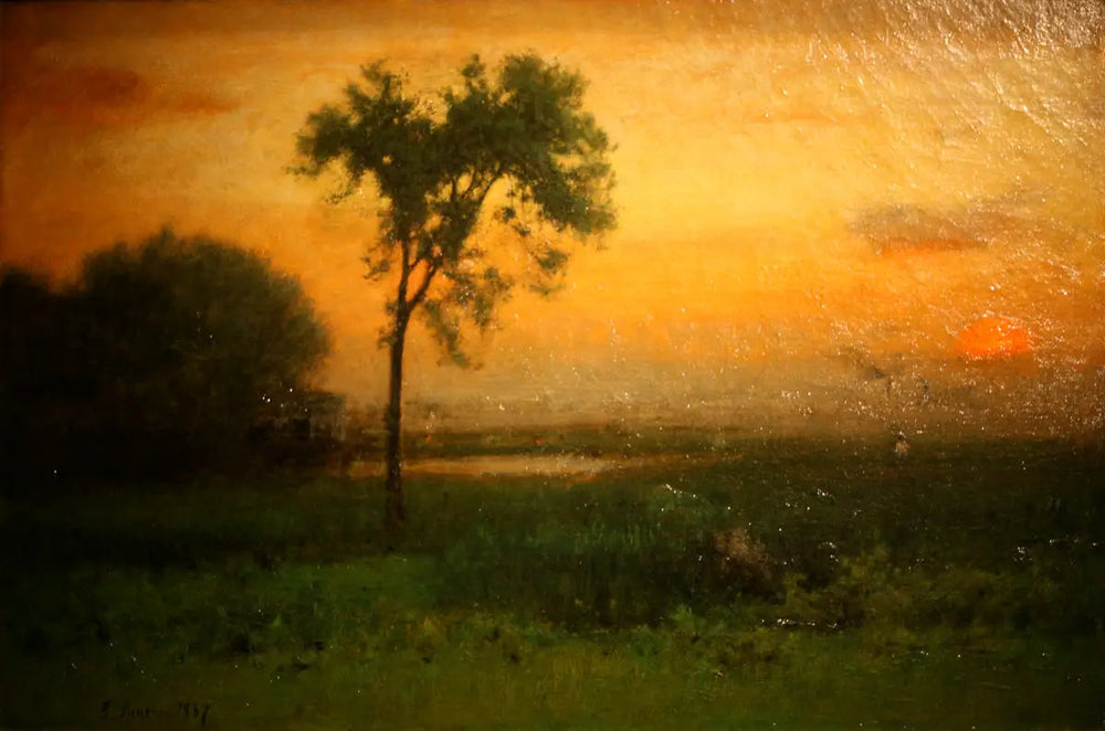 Lever du soleil - George Inness image 1 reproduction d’œuvre d’art à l’huile