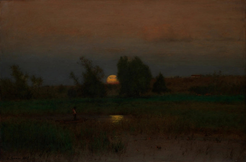 Den Mond heben - George Inness