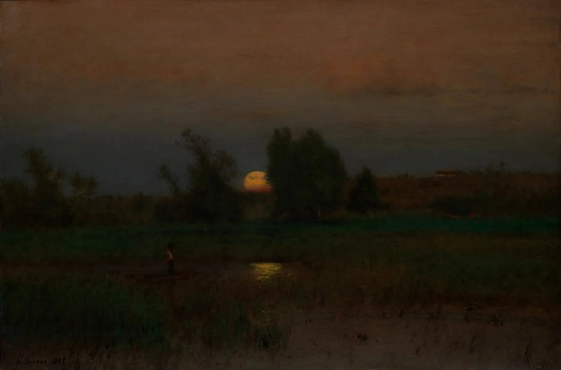 Den Mond heben - George Inness