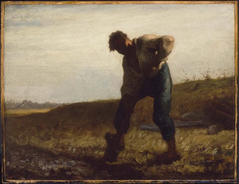 Der Mann kehrt die Erde zurück - Jean-François Millet