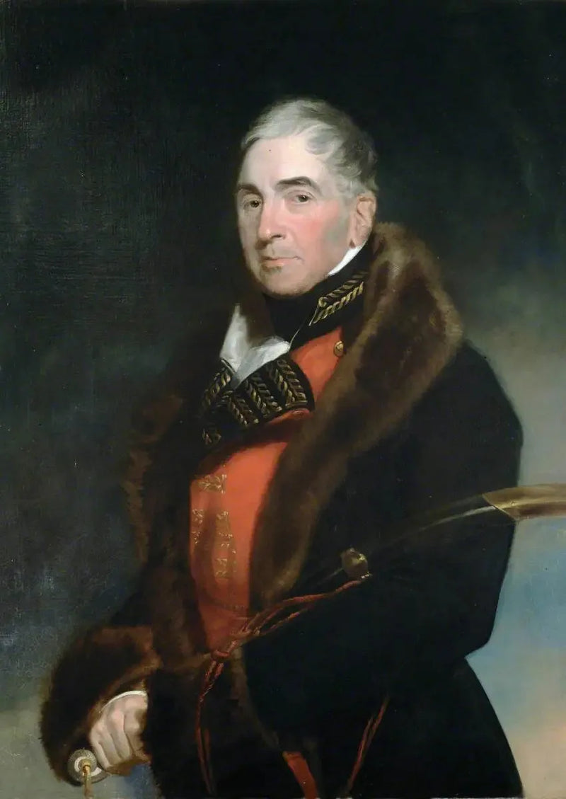 Generalleutnant (später General) Thomas Graham (1748–1843), Baron Lynedoch, trägt einen pelzgefütterten Mantel über der Generaluniform - Thomas Lawrence