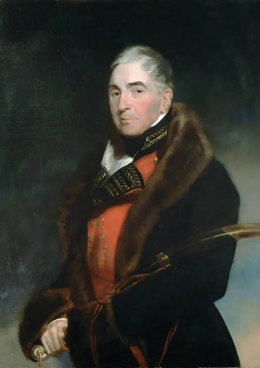 Generalleutnant (später General) Thomas Graham (1748–1843), Baron Lynedoch, trägt einen pelzgefütterten Mantel über der Generaluniform - Thomas Lawrence