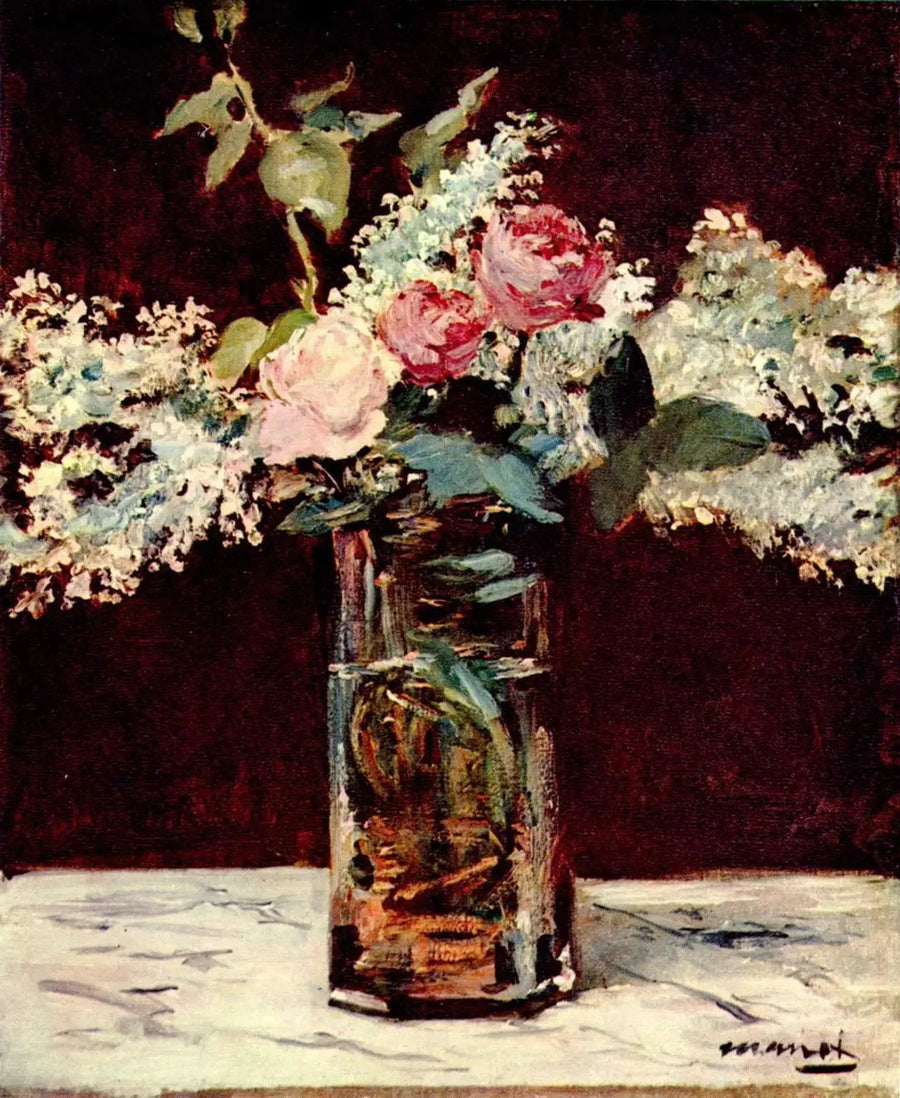 Lila und Rosen - Édouard Manet