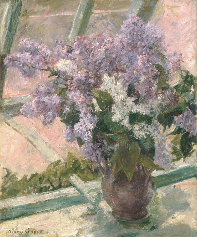 Flieder am Fenster - Mary Cassatt