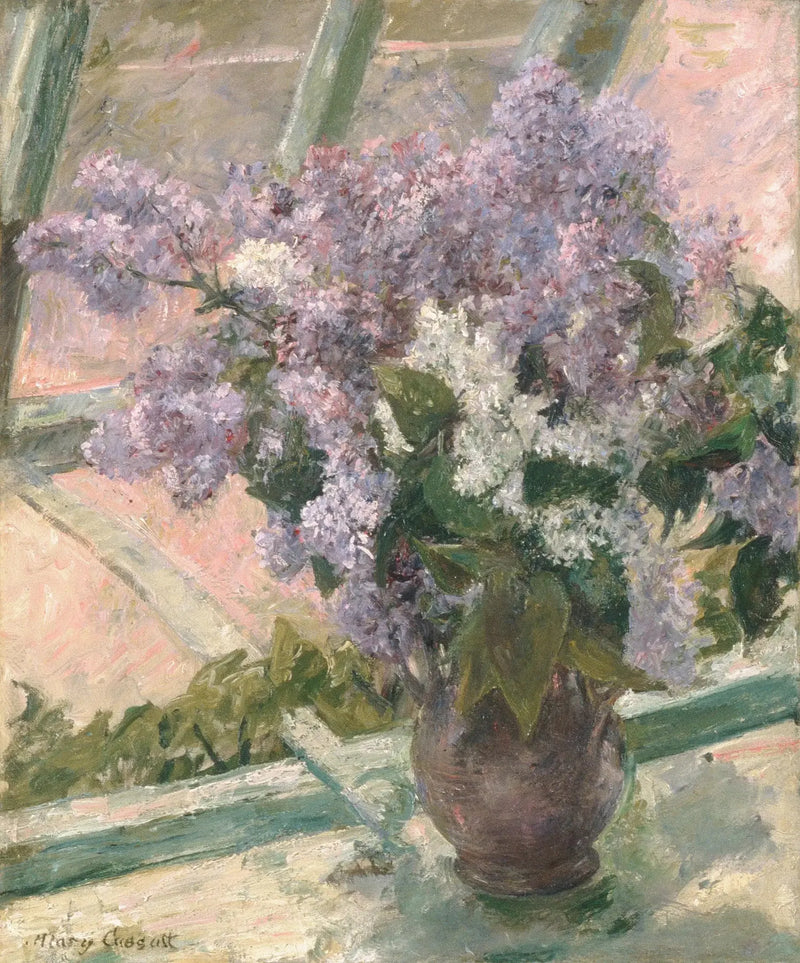Flieder am Fenster - Mary Cassatt